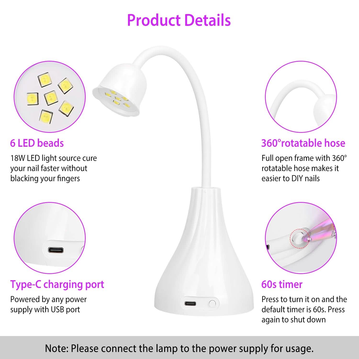 LED UV Nail Lamp Polish Dryer Lamp DailySale