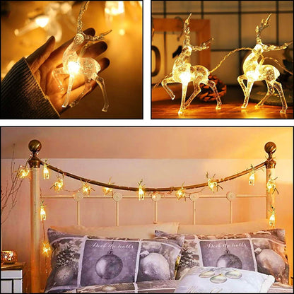 LED Warm White Christmas Lights Reindeer String Lights DailySale