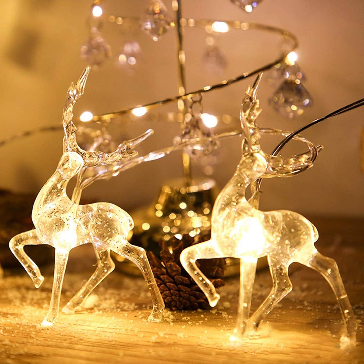 LED Warm White Christmas Lights Reindeer String Lights DailySale