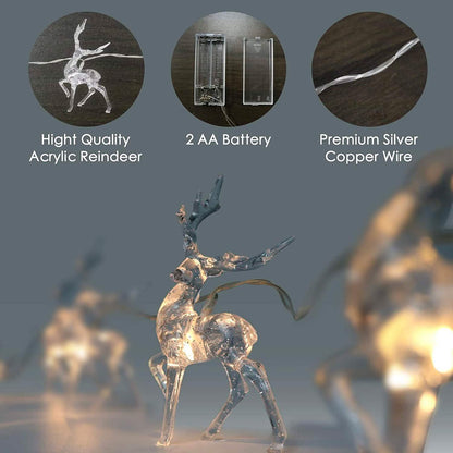 LED Warm White Christmas Lights Reindeer String Lights DailySale
