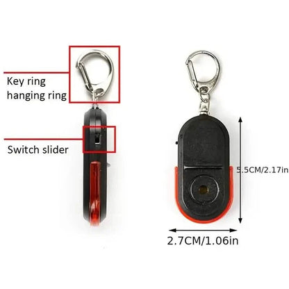 LED Whistle Key Finder Flashing Beeping Sound Control Alarm Anti-Lost Key Locator Finder Tracker With Key Ring DailySale