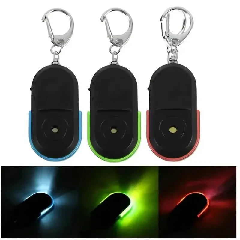 LED Whistle Key Finder Flashing Beeping Sound Control Alarm Anti-Lost Key Locator Finder Tracker With Key Ring DailySale