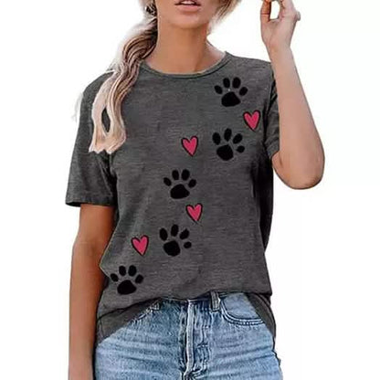 Leo Rosi Women's Dog Paw T-Shirt DailySale