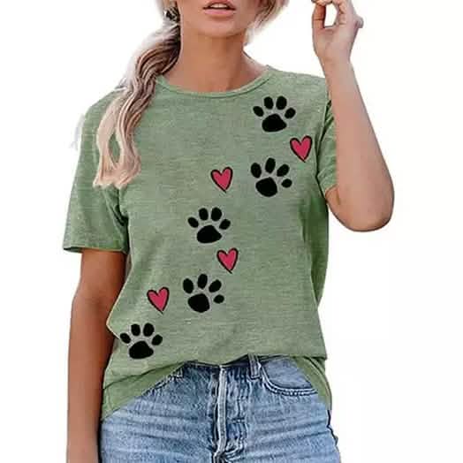 Leo Rosi Women's Dog Paw T-Shirt DailySale