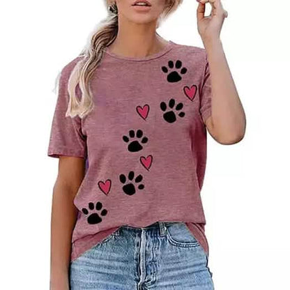 Leo Rosi Women's Dog Paw T-Shirt DailySale