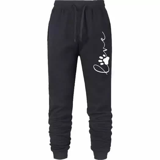 Leo Rosi Women's Love Dog Paw Print Joggers DailySale