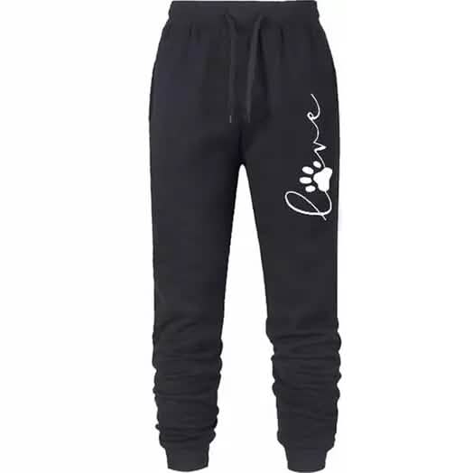Leo Rosi Women's Love Dog Paw Print Joggers DailySale
