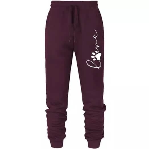 Leo Rosi Women's Love Dog Paw Print Joggers DailySale