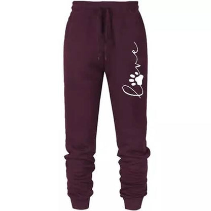 Leo Rosi Women's Love Dog Paw Print Joggers DailySale