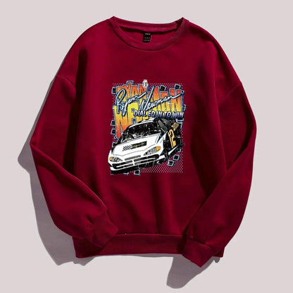 Letter and Car Print Oversized Sweatshirt DailySale
