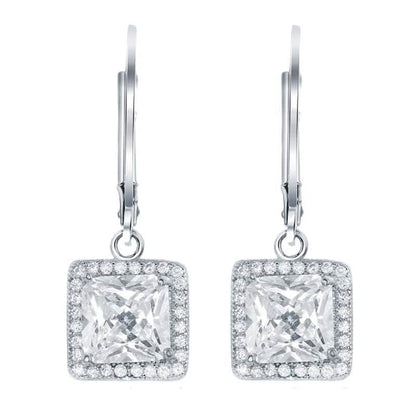 Leverback Elegance Princess Halo Drop Earring DailySale