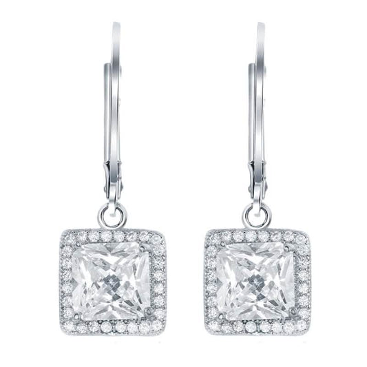 Leverback Elegance Princess Halo Drop Earring DailySale