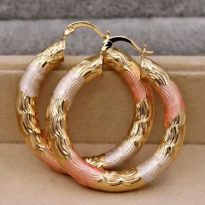 Leverback Hoop Earrings Chunky O-Shaped Tiny Earrings DailySale