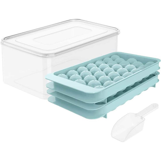Lid & Bin Ice Ball Maker Mold for Freezer DailySale