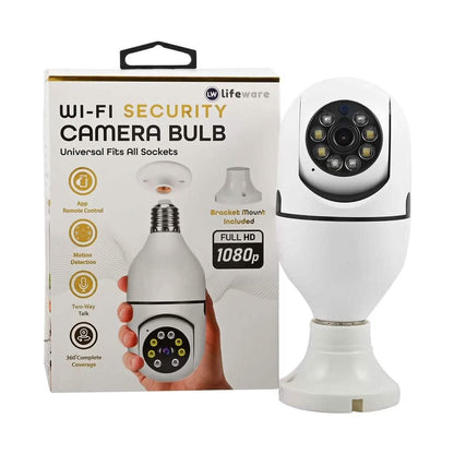 LifeWare Wireless 360-Degree Light Bulb Security Camera DailySale