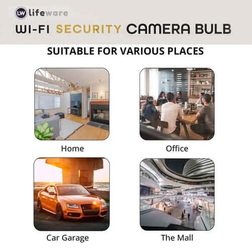 LifeWare Wireless 360-Degree Light Bulb Security Camera DailySale