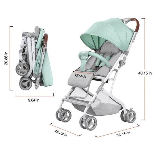 Light Blue Baby Infant Foldable Umbrella Stroller Lightweight Travel Carriage Pushchair DailySale