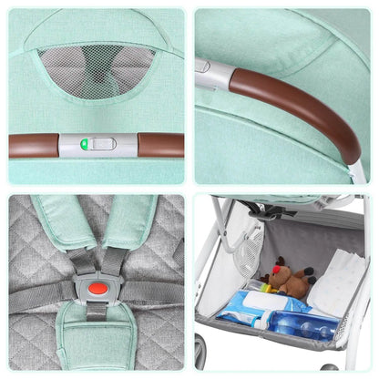 Light Blue Baby Infant Foldable Umbrella Stroller Lightweight Travel Carriage Pushchair DailySale