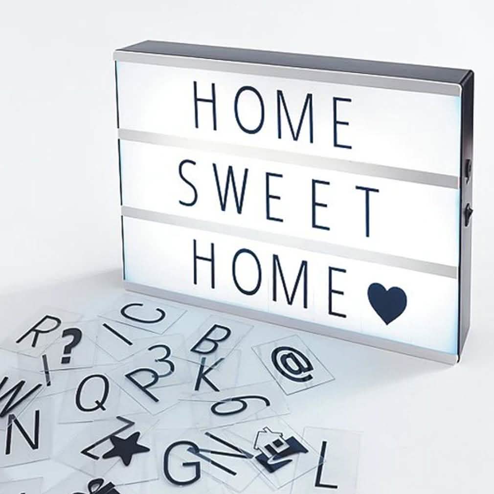 Light Box with Letters and Number Tiles DailySale