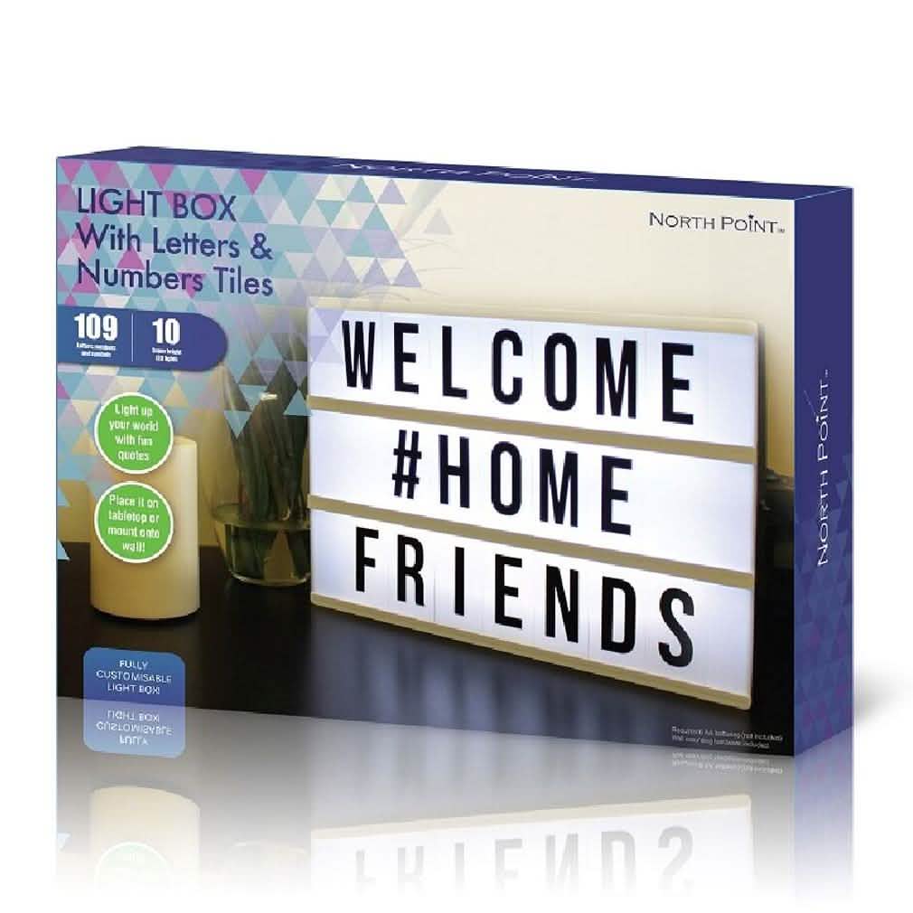 Light Box with Letters and Number Tiles DailySale