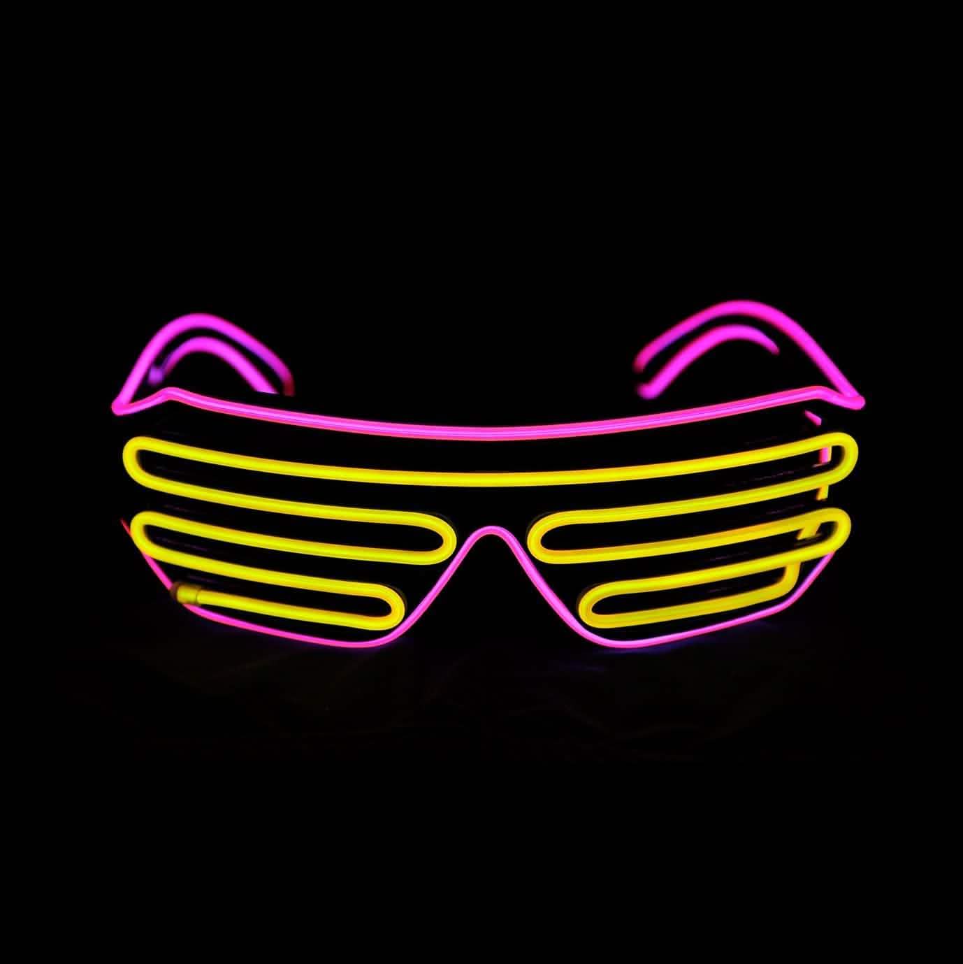 Light Up Shutter Neon Rave Flashing LED Sunglasses DailySale