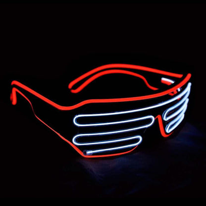 Light Up Shutter Neon Rave Flashing LED Sunglasses DailySale