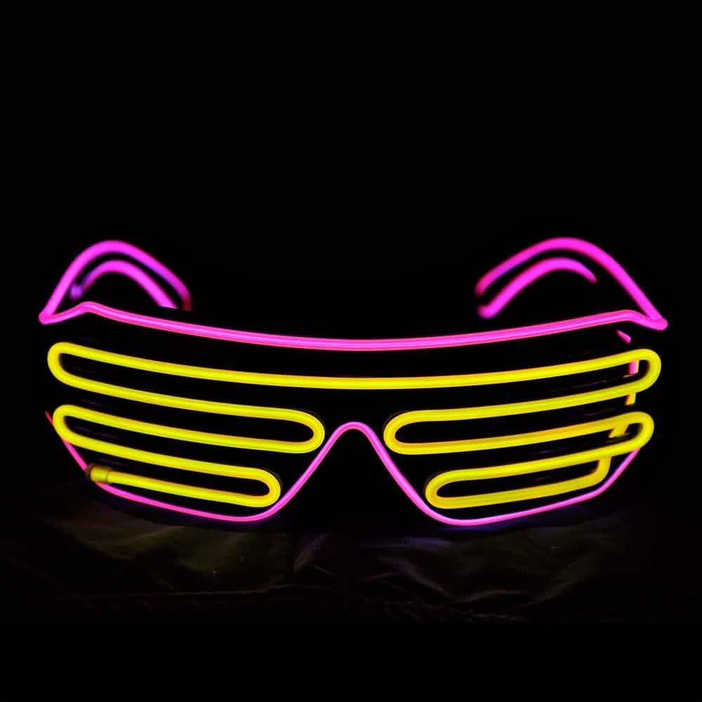 Light Up Shutter Neon Rave Flashing LED Sunglasses DailySale