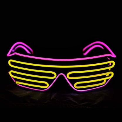 Light Up Shutter Neon Rave Flashing LED Sunglasses DailySale