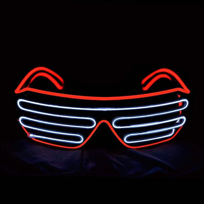 Light Up Shutter Neon Rave Flashing LED Sunglasses DailySale