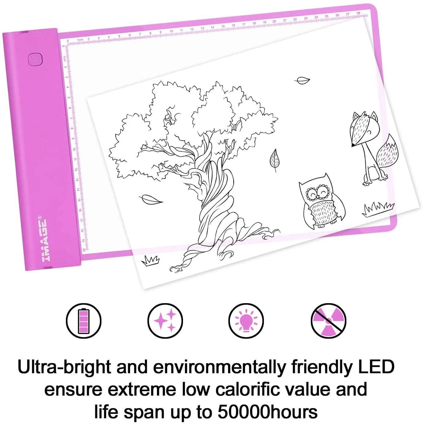 Light-up Tracing Pad Pink Coloring Drawing Art Gift Toy DailySale
