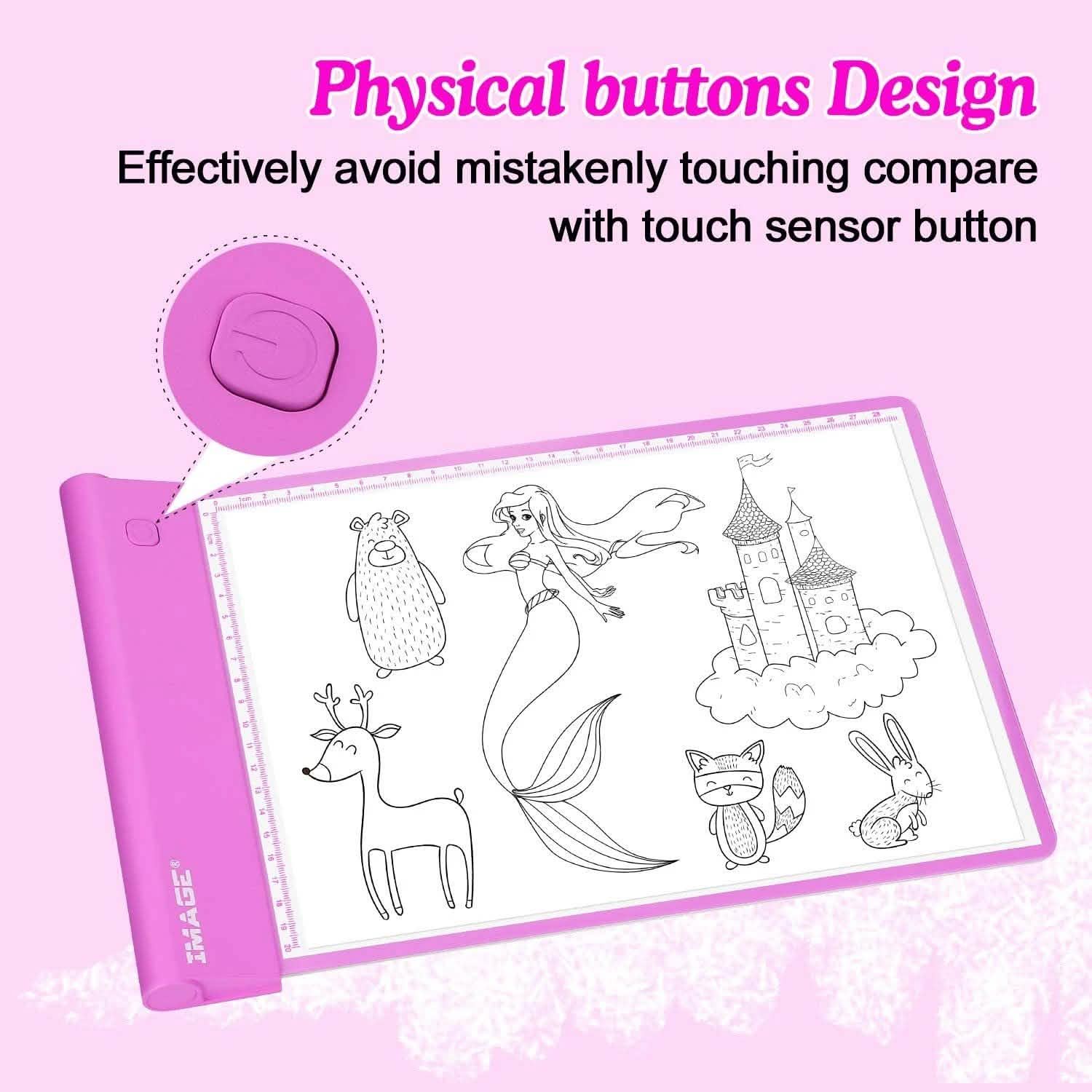 Light-up Tracing Pad Pink Coloring Drawing Art Gift Toy DailySale