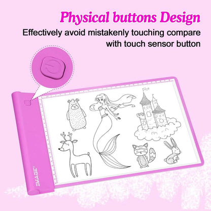 Light-up Tracing Pad Pink Coloring Drawing Art Gift Toy DailySale