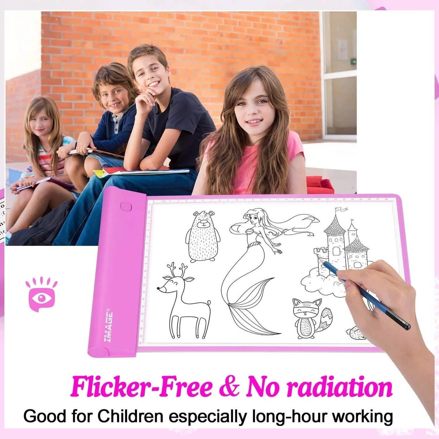 Light-up Tracing Pad Pink Coloring Drawing Art Gift Toy DailySale