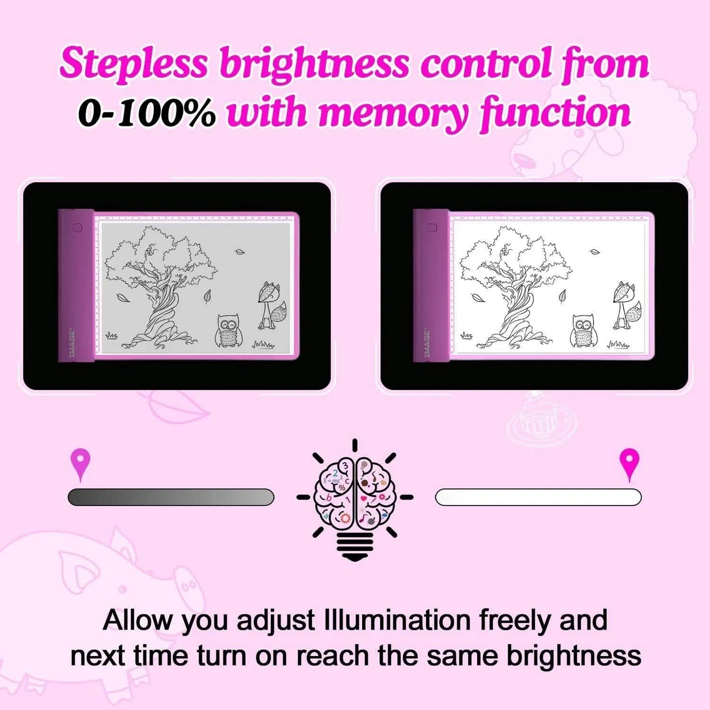 Light-up Tracing Pad Pink Coloring Drawing Art Gift Toy DailySale