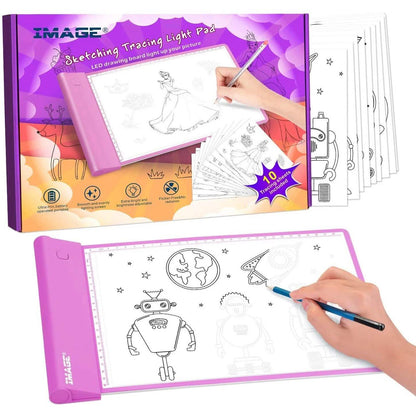 Light-up Tracing Pad Pink Coloring Drawing Art Gift Toy DailySale