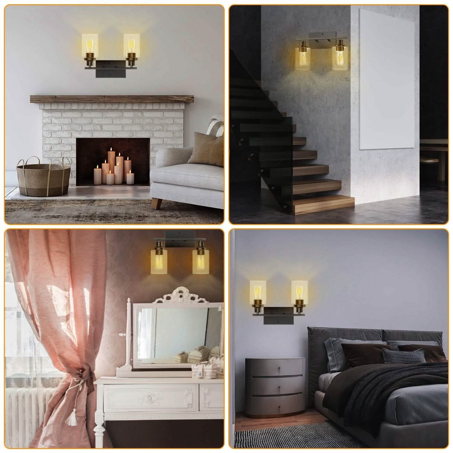 Light Wall Scone Lighting with Clear Glass DailySale