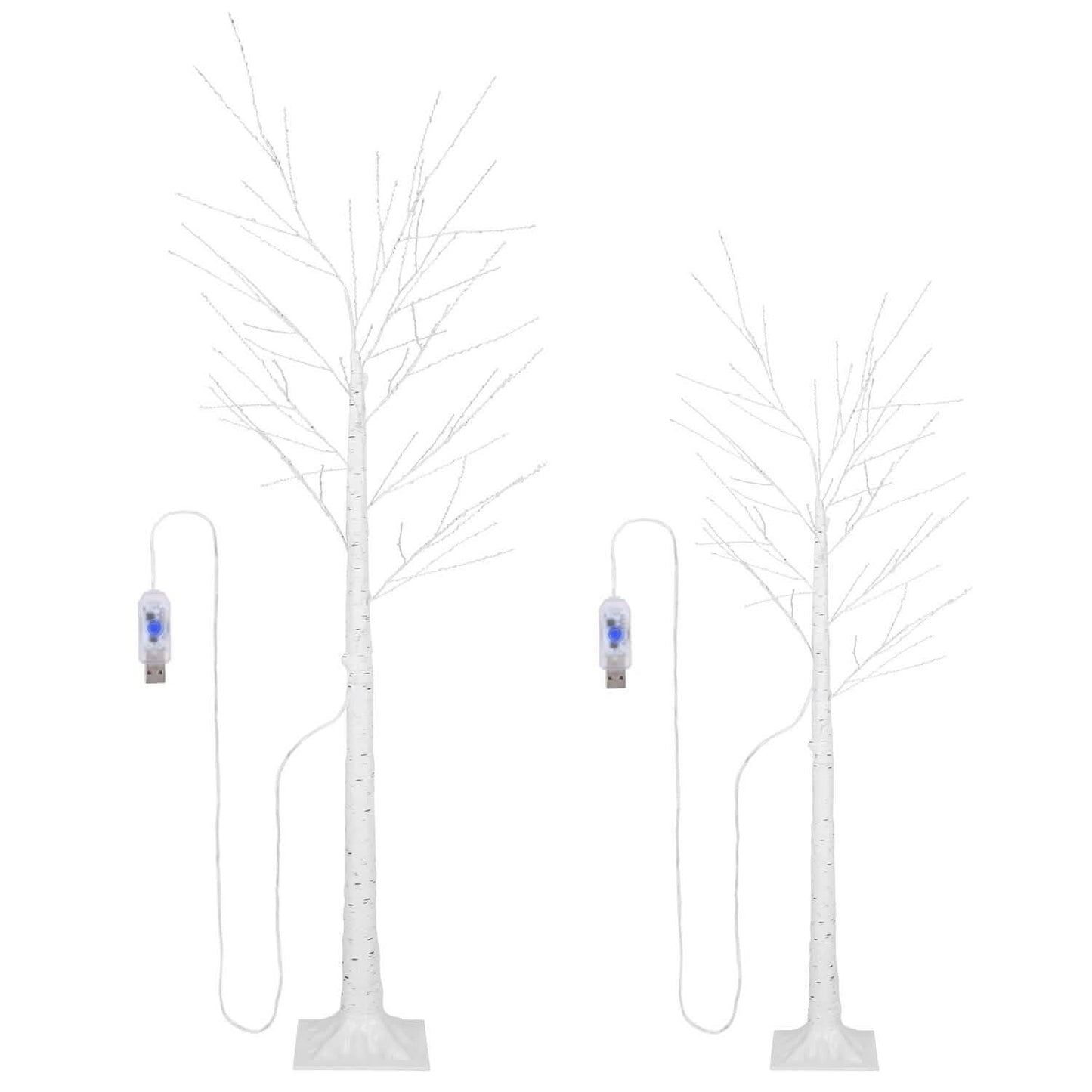 Lighted Birch Tree Artificial White Birch Tree Wig with 8 Warm White Lighting Modes DailySale