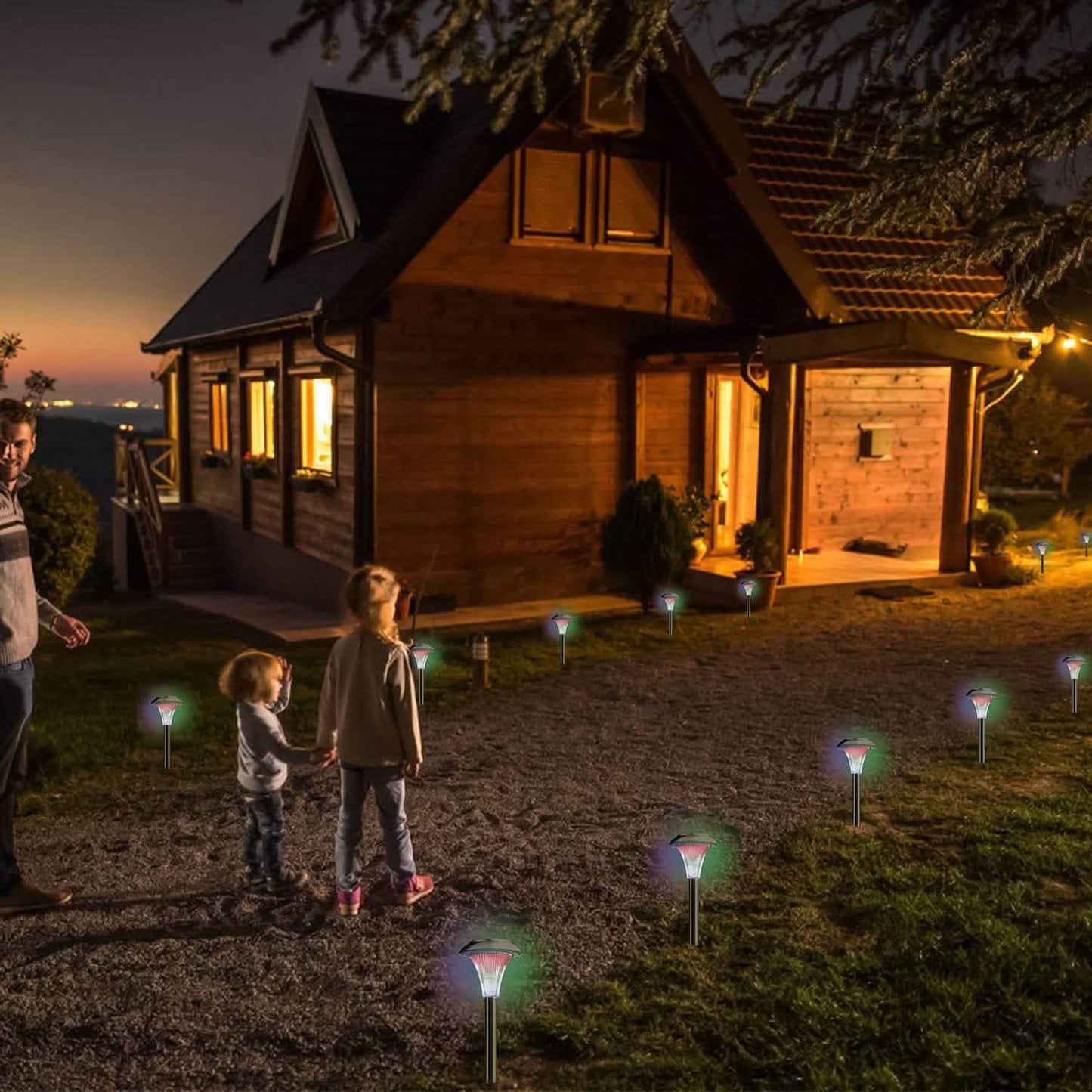 Lights Color Changing Landscape Solar Lamps DailySale