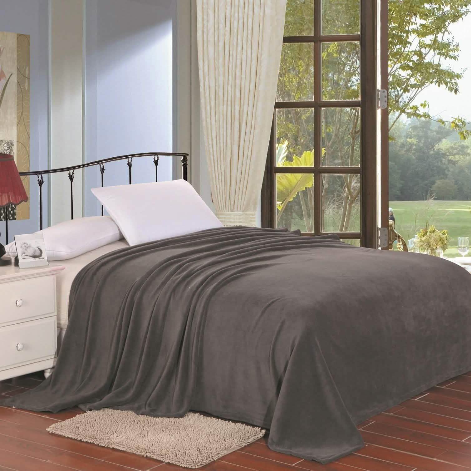 Lightweight and Soft Solid Blankets DailySale
