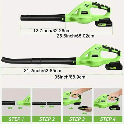 Lightweight Electric Cordless Leaf Blower for Lawn Care With 2 Batteries & Charger DailySale