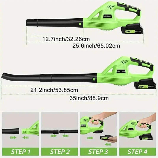 Lightweight Electric Cordless Leaf Blower for Lawn Care With 2 Batteries & Charger DailySale