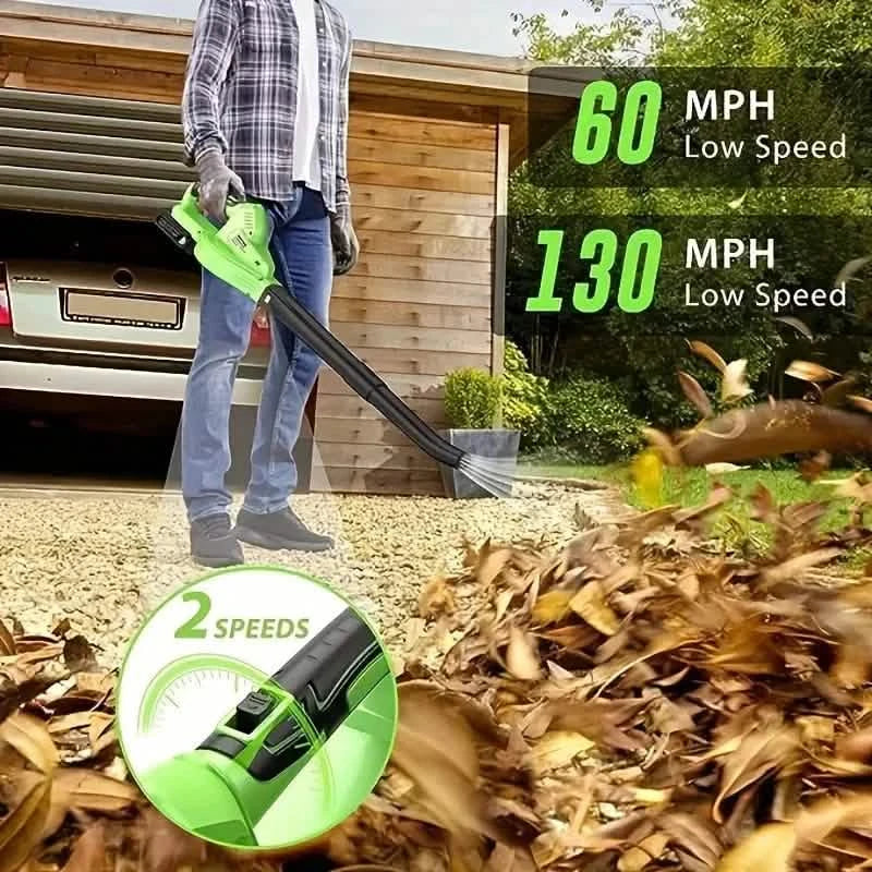 Lightweight Electric Cordless Leaf Blower for Lawn Care With 2 Batteries & Charger DailySale