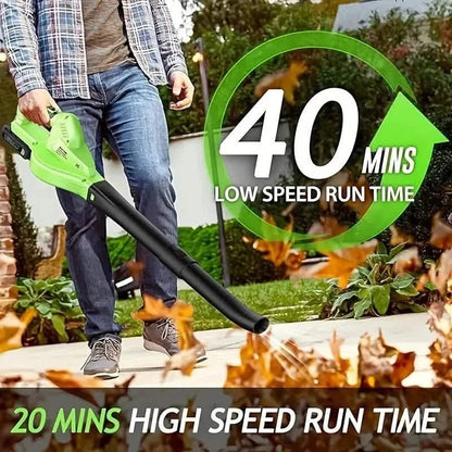 Lightweight Electric Cordless Leaf Blower for Lawn Care With 2 Batteries & Charger DailySale