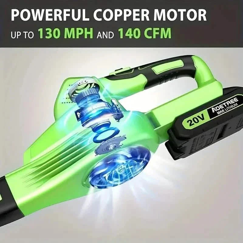 Lightweight Electric Cordless Leaf Blower for Lawn Care With 2 Batteries & Charger DailySale