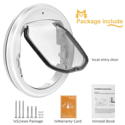 Lightweight Flap Pet Door Cats Small Dogs Anti-Insects Quiet Magnet Locking Gate DailySale