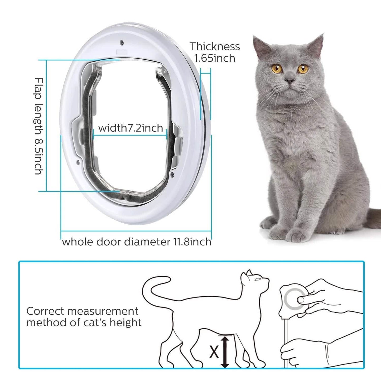 Lightweight Flap Pet Door Cats Small Dogs Anti-Insects Quiet Magnet Locking Gate DailySale