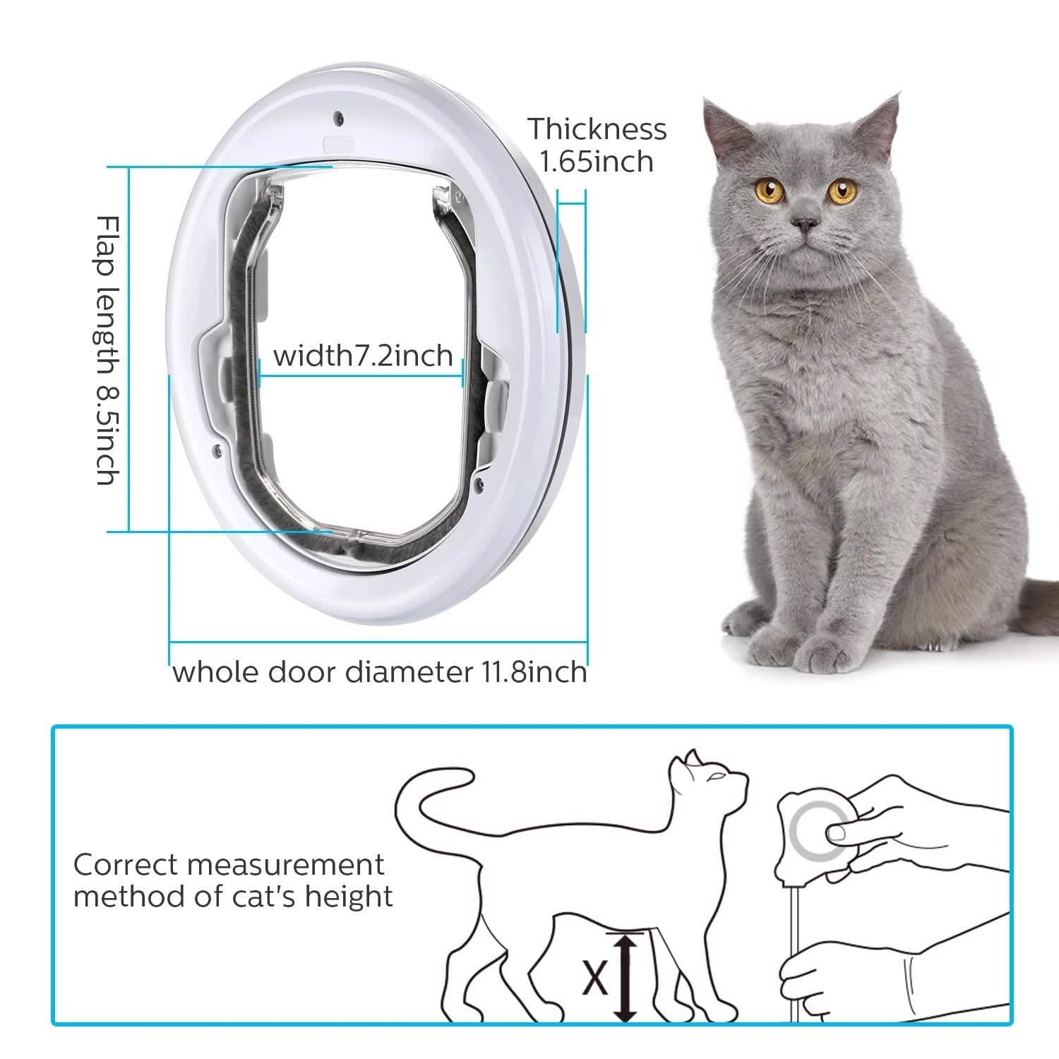 Lightweight Flap Pet Door Cats Small Dogs Anti-Insects Quiet Magnet Locking Gate DailySale