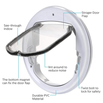 Lightweight Flap Pet Door Cats Small Dogs Anti-Insects Quiet Magnet Locking Gate DailySale
