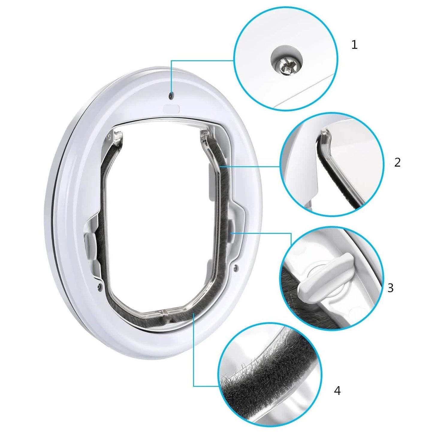 Lightweight Flap Pet Door Cats Small Dogs Anti-Insects Quiet Magnet Locking Gate DailySale
