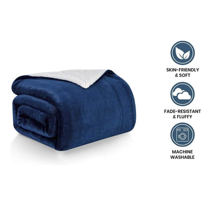 Lightweight Super Soft Cozy Sherpa Fleece Throw Blanket DailySale